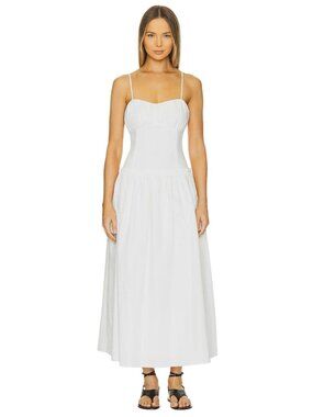 Line & Dot Maison Corset Dress in White Small New Womens Maxi Gown